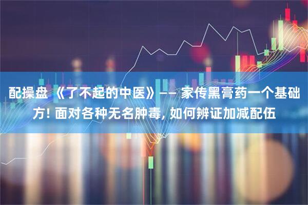 配操盘 《了不起的中医》—— 家传黑膏药一个基础方! 面对各种无名肿毒, 如何辨证加减配伍