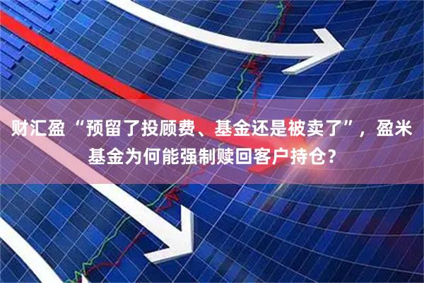 财汇盈 “预留了投顾费、基金还是被卖了”，盈米基金为何能强制赎回客户持仓？